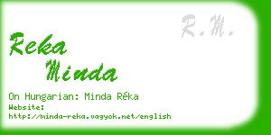 reka minda business card